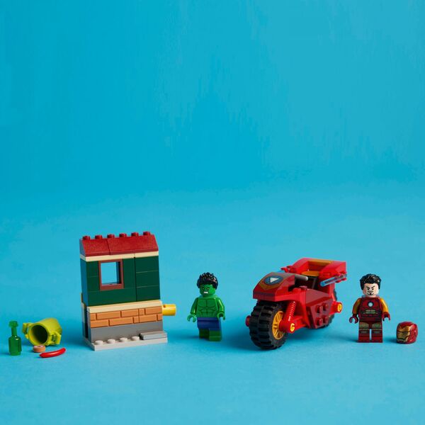 LEGO Super Heroes Marvel Iron Man z motocyklem i Hulk (76287)