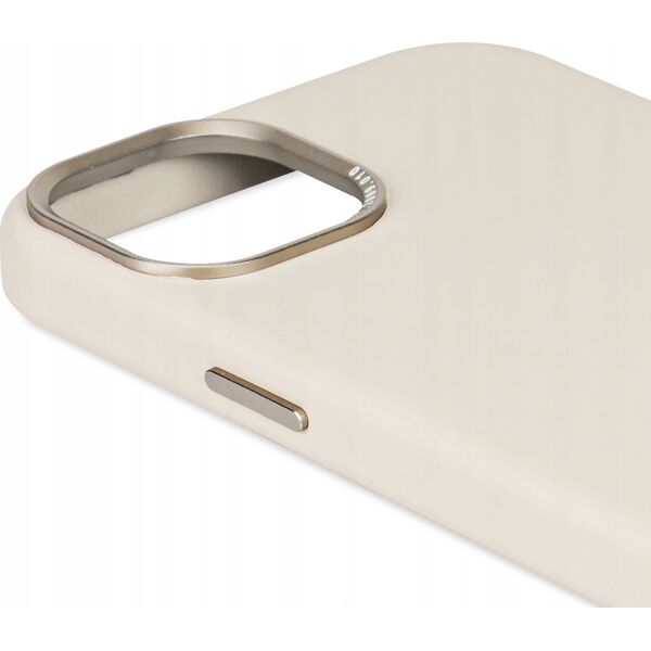 Decoded Decoded Leather Backcover for iPhone 15 Pro Clay