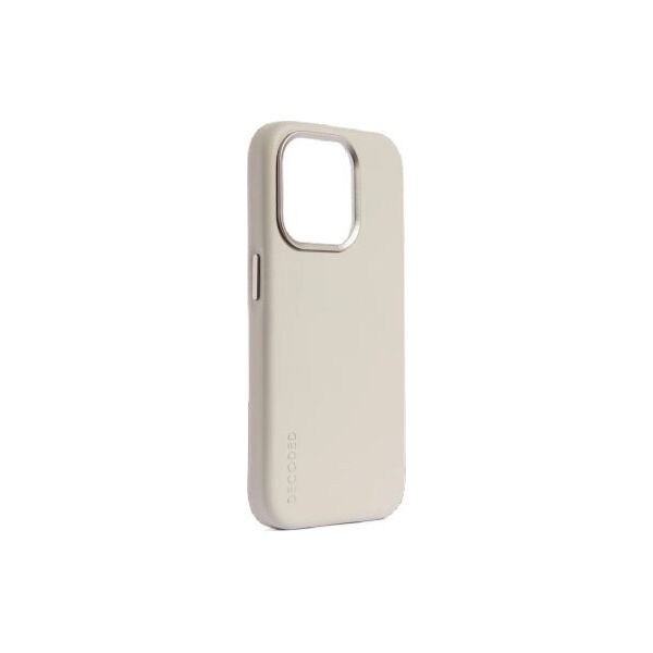 Decoded Decoded Leather Backcover for iPhone 15 Pro Clay