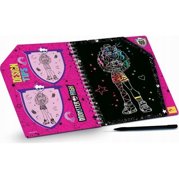 Lisciani Zdrapywanka Sketchbook Scratch reveal Monster High Forever Friends