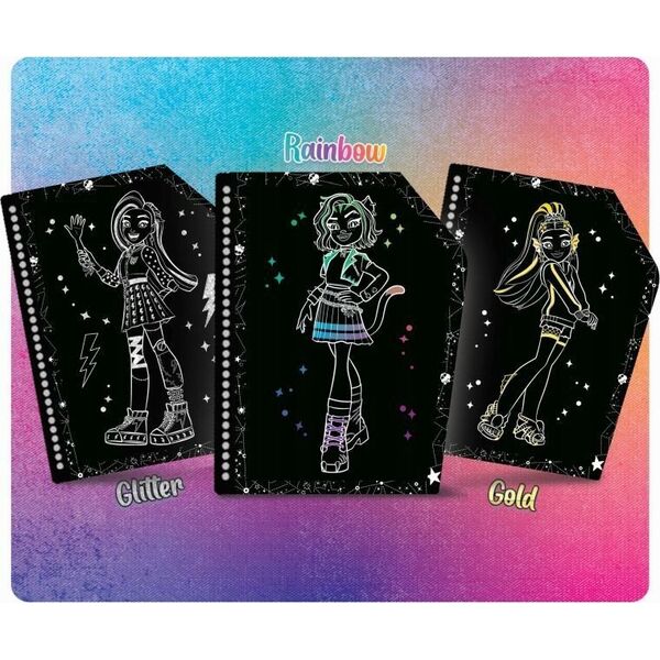 Lisciani Zdrapywanka Sketchbook Scratch reveal Monster High Forever Friends