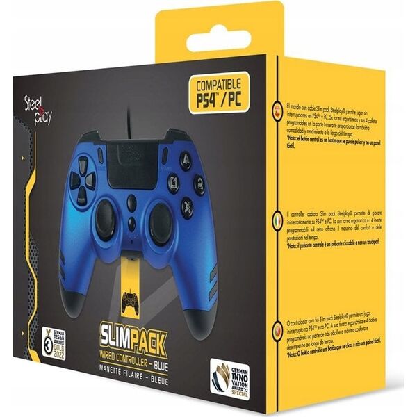 Pad SteelPlay STEELPLAY Slim Pack Wired Controller Sapphire Blue Multi