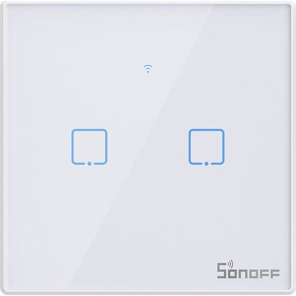 Sonoff Dotykowy włącznik światła WiFi + RF 433 Sonoff T2 EU TX (2-kanałowy) nowa wersja
