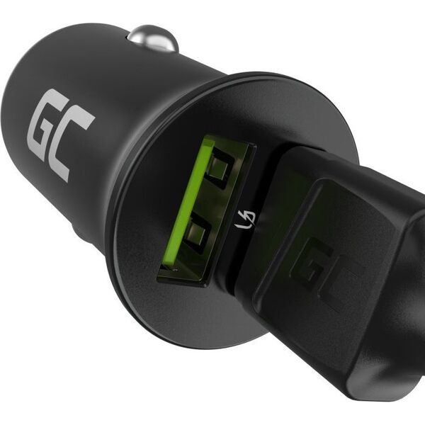 Ładowarka Green Cell Ładowarka samochodowa Green Cell PowerRide Nano 36W USB-A Power Delivery 3.0 z szybkim ładowaniem Ultra Charge