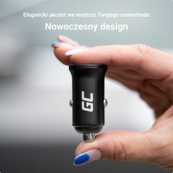 Ładowarka Green Cell Ładowarka samochodowa Green Cell PowerRide Nano 36W USB-A Power Delivery 3.0 z szybkim ładowaniem Ultra Charge