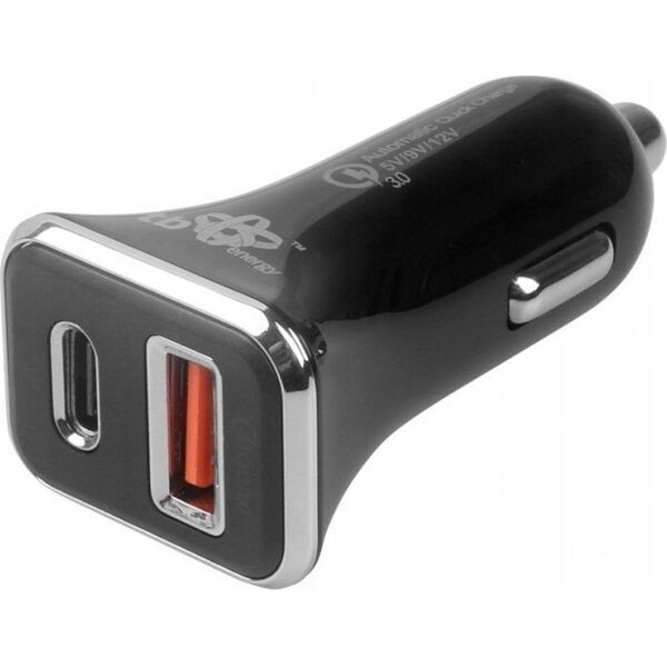 Ładowarka TB Ładowarka samochodowa uniwersalna USB A+C QC
