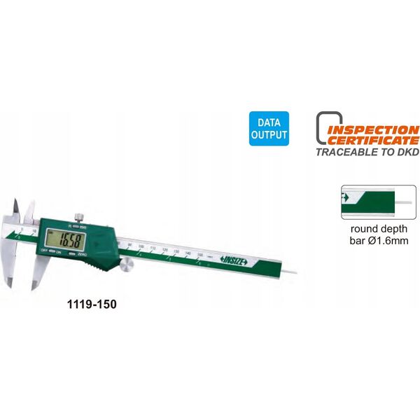 Insize SUWMIARKA  150 CYFR.   6 3V/RD1.6 ROLKA