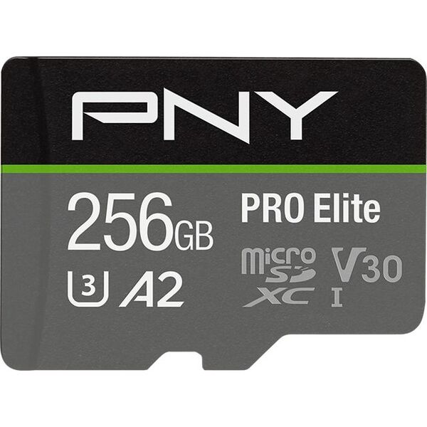 Karta PNY PRO Elite MicroSDXC 256 GB Class 10 UHS-I/U3 A2 V30 (P-SDU256V32100PRO-GE)