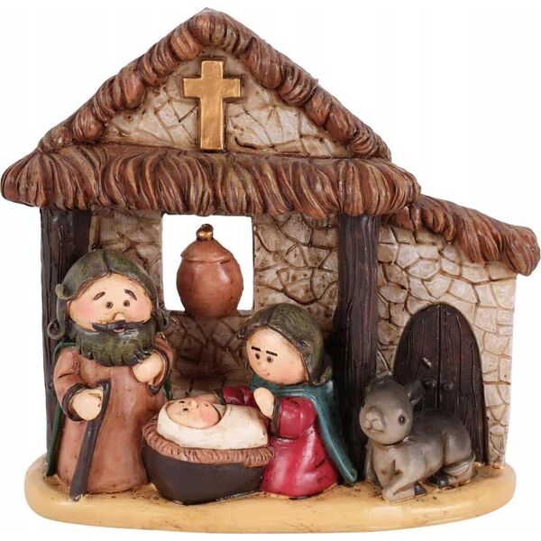 Dekoracja świąteczna Home Styling Collection Mała scenka Bożonarodzeniowa, 15 cm