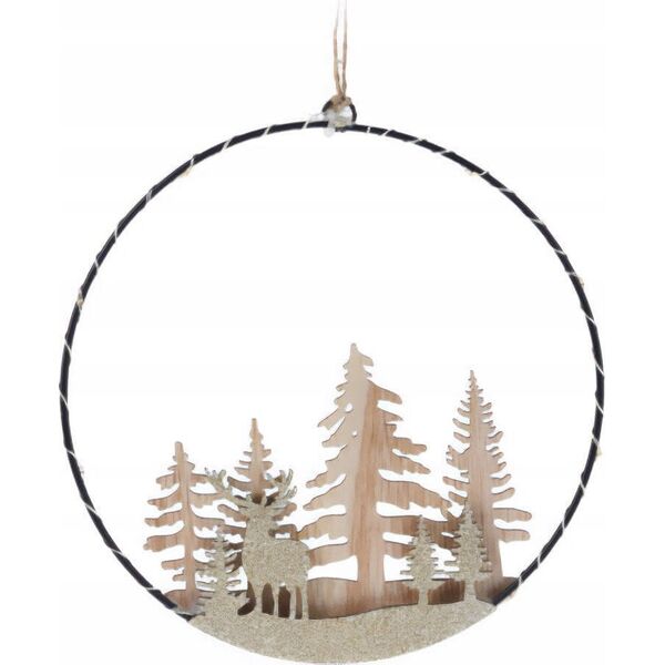 Dekoracja świąteczna Home Styling Collection Dekoracja świąteczna z LED do zawieszenia, Ø 20 cm