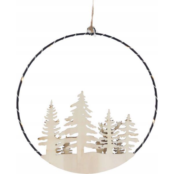 Dekoracja świąteczna Home Styling Collection Dekoracja świąteczna z LED do zawieszenia, Ø 20 cm