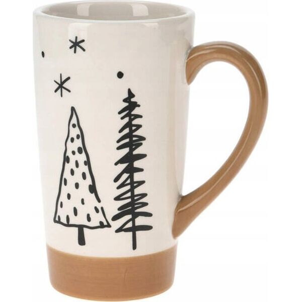 Home Styling Collection Duży zimowy kubek z motywem choinek, 520 ml