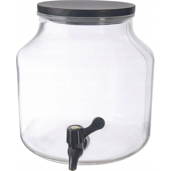 Home Styling Collection Słoik z kranikiem szklany z pokrywką z drewna sosnowego, 5,2 l