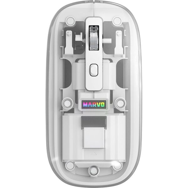 Mysz Marvo Mysz bezprzewodowa, Marvo PRISM B10 White, biała, optyczna, 1600DPI