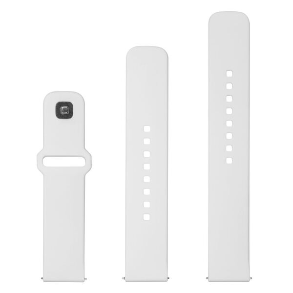 Fixed Strap for Samsung Galaxy Watch 4/5/Active 2, Huawei Watch GT 3 (42mm)/GT 3 Pro (43mm) - Fixed Silicone Sporty Strap Set - White 8591680161263 έως 12 άτοκες Δόσεις