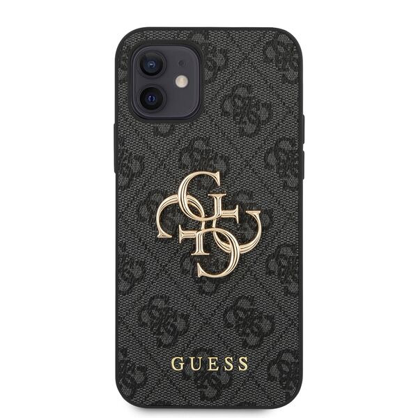 Guess Case for iPhone 12 / iPhone 12 Pro - Guess Hardcase 4G Big Metal Logo ( GUHCP12M4GMGGR) - Grey 3666339004576 έως 12 άτοκες Δόσεις