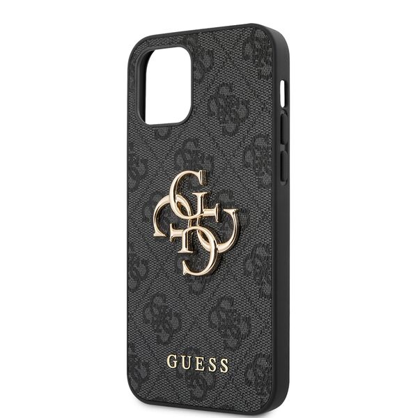 Guess Case for iPhone 12 / iPhone 12 Pro - Guess Hardcase 4G Big Metal Logo ( GUHCP12M4GMGGR) - Grey 3666339004576 έως 12 άτοκες Δόσεις