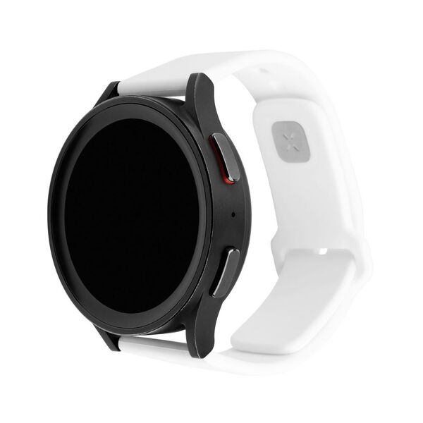 Fixed Strap for Samsung Galaxy Watch 4/5/Active 2, Huawei Watch GT 3 (42mm)/GT 3 Pro (43mm) - Fixed Silicone Sporty Strap Set - White 8591680161263 έως 12 άτοκες Δόσεις