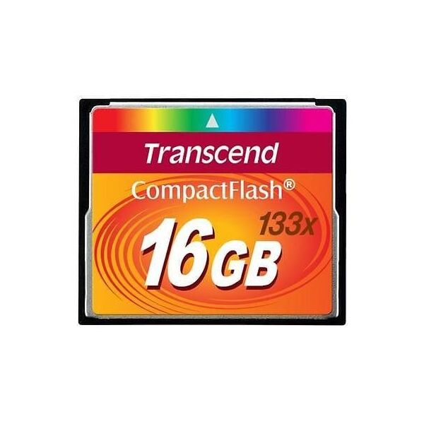 Karta Transcend 133x Compact Flash 16 GB  (TS16GCF133)