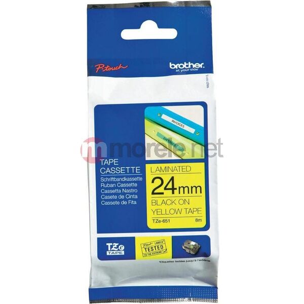 Brother ταινία TZE-651 (μαύρο σε κίτρινο) 421680 4977766686747