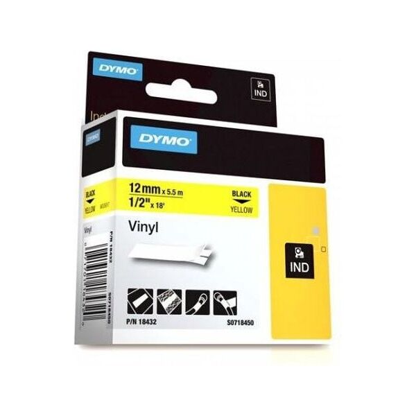 Dymo taśma Rhino S0718600 (black on white)