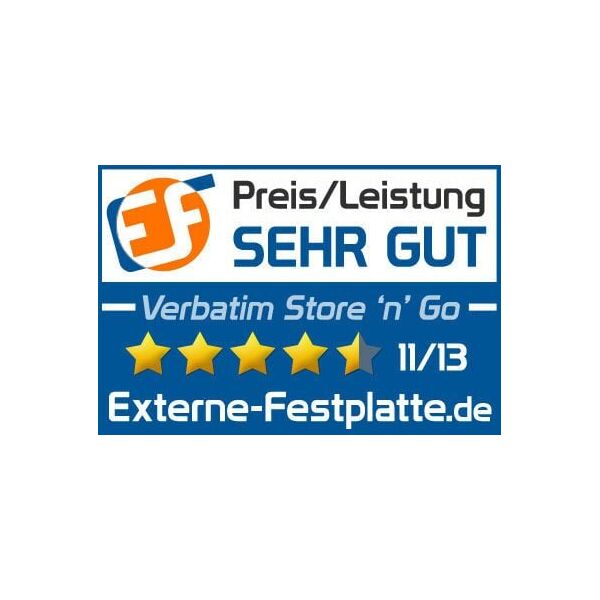 Verbatim Store 'n' Go εξωτερική μονάδα σκληρού δίσκου 1TB Silver (53071) 483918 23942530718