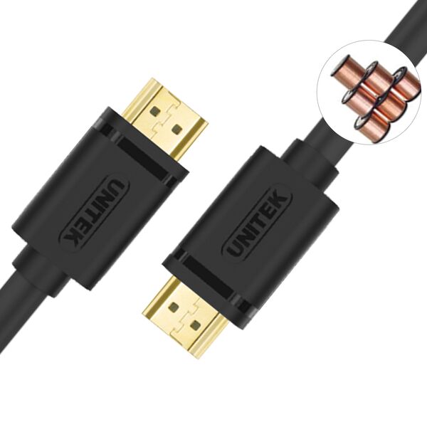 Unitek HDMI - Καλώδιο HDMI 2m μαύρο (Y-C138) 631810 4894160004697