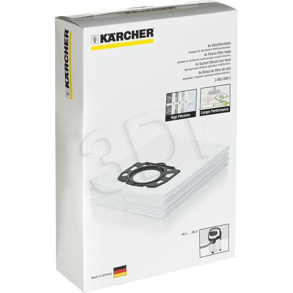 Σακούλα ηλεκτρικής σκούπας Karcher Σακούλες φίλτρου για MV4/5/6 (2.863-006.0) 644155 4039784945241