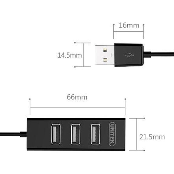 Unitek USB HUB 4x USB-A 2.0 (Y-2140) 649549 4894160007087