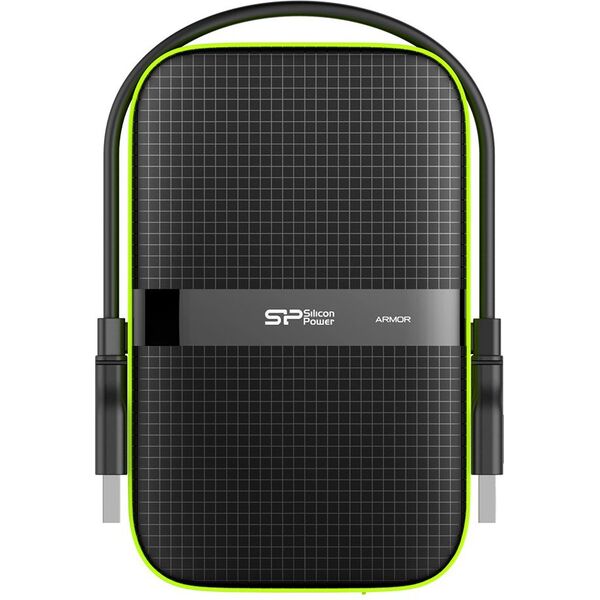 Εξωτερικός σκληρός δίσκος Silicon Power Armor A60 2TB Μαύρο-πράσινο (SP020TBPHDA60S3K) 655605 4712702636000