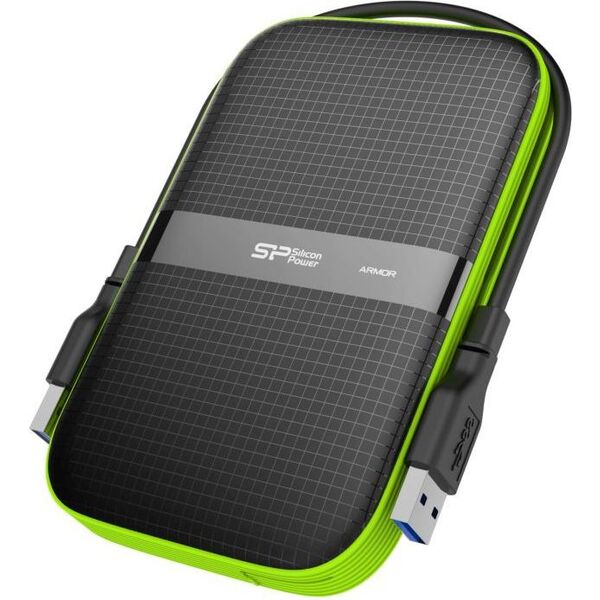 Εξωτερικός σκληρός δίσκος Silicon Power Armor A60 1TB Μαύρο-πράσινο (SP010TBPHDA60S3K) 655606 8865760128898