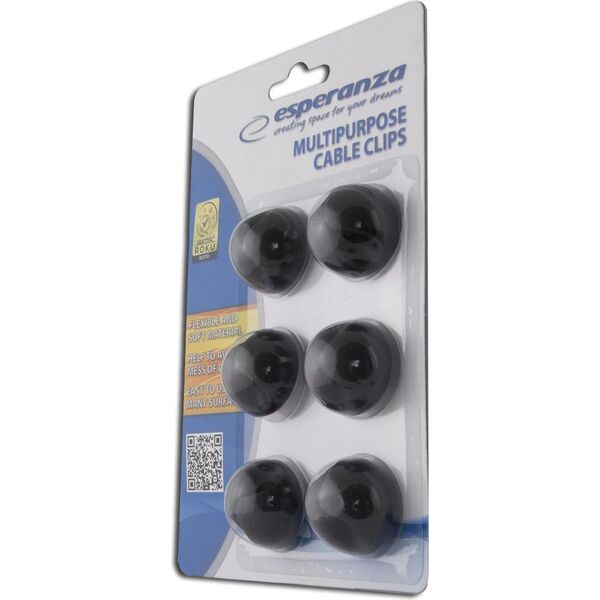 Esperanza Organizer Holder Μαύρο 6 τεμαχίων (EBA101K) 697692 5901299908341