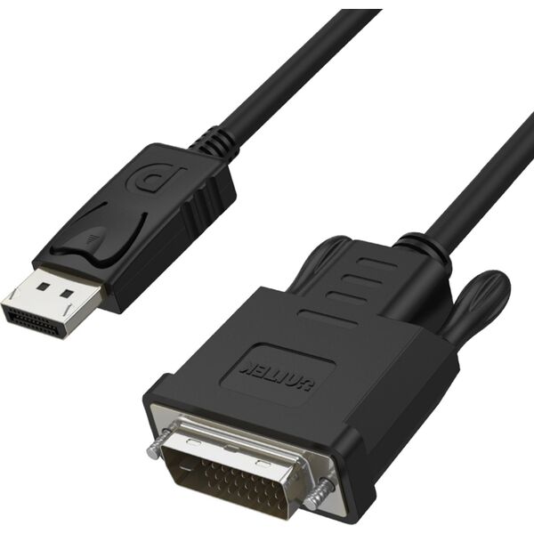 Unitek DisplayPort - καλώδιο DVI-D 1,8m μαύρο (Y-5118BA) 715395 4894160010469