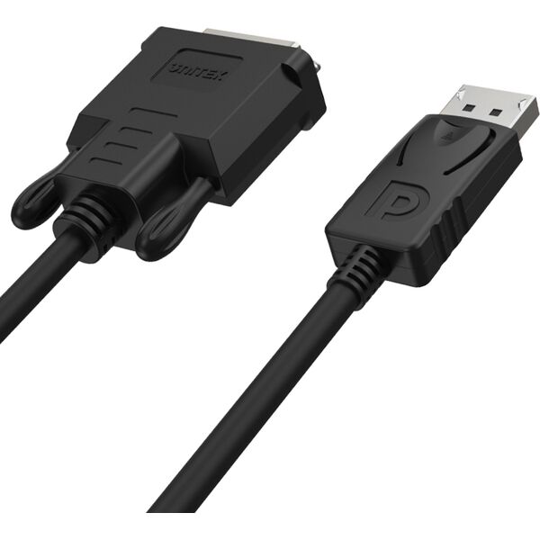 Unitek DisplayPort - καλώδιο DVI-D 1,8m μαύρο (Y-5118BA) 715395 4894160010469