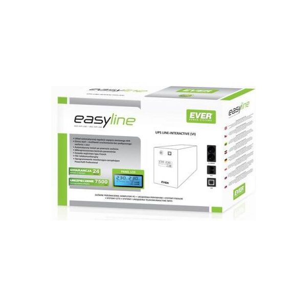 UPS Ever Easyline 850AVR USB (T/EASYTO-000K85/00) 733894 5907683603571