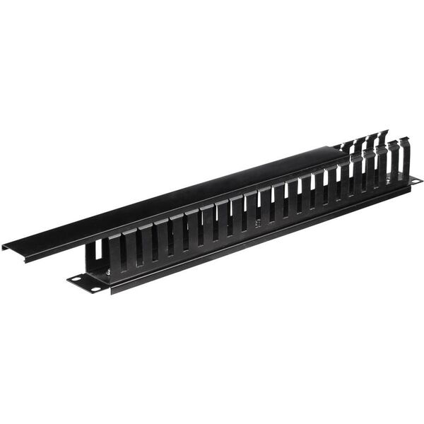 Καλωδιακό κανάλι NetRack 19"/1U με κάλυμμα Μαύρο (119-001-010-004) 751336 5908268777779
