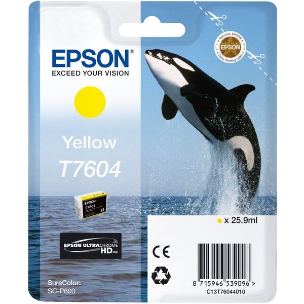 Epson Ink T7604 Yellow UltraChrome HD (C13T76044010) 776202 8715946539096