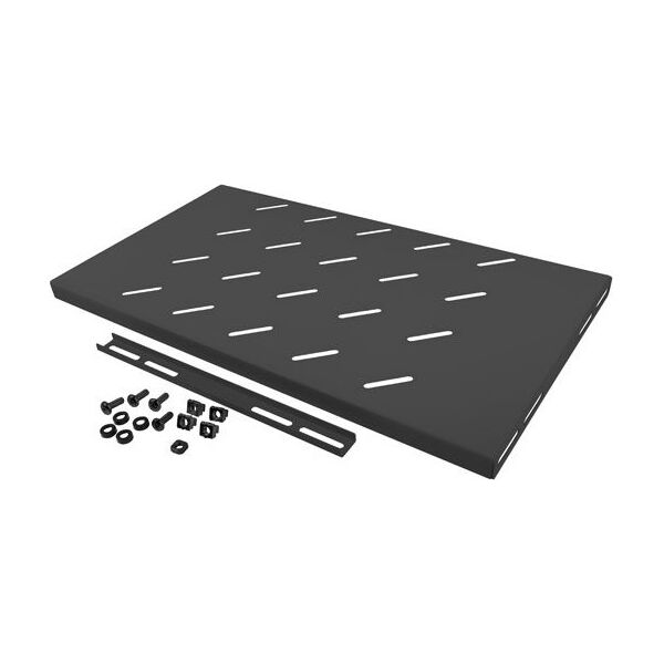 Ράφι ντουλάπας Lanberg 19" 450mm μαύρο (AK-1001-B) 831362 5901969403579
