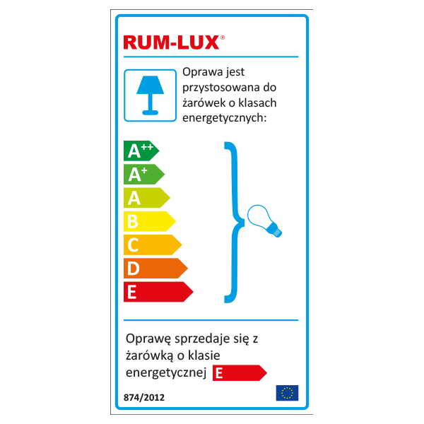 Βυσματωτή λάμπα για υποδοχή Rum-Lux ML-1 (05360) 835500 5905003000017