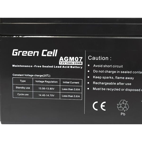 Μπαταρία Green Cell 12V/12Ah (AGM07) 866141 5902701411534