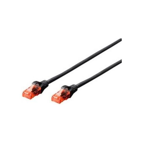 Digitus Patchcord U/UTP, Cat6, 1m, μαύρο (DK-1612-010/BL) 926980 4016032371885