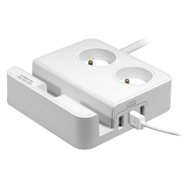 Logo 2 υποδοχές, 3x USB, με βάση τηλεφώνου (1017270) 1017270 8590274446625