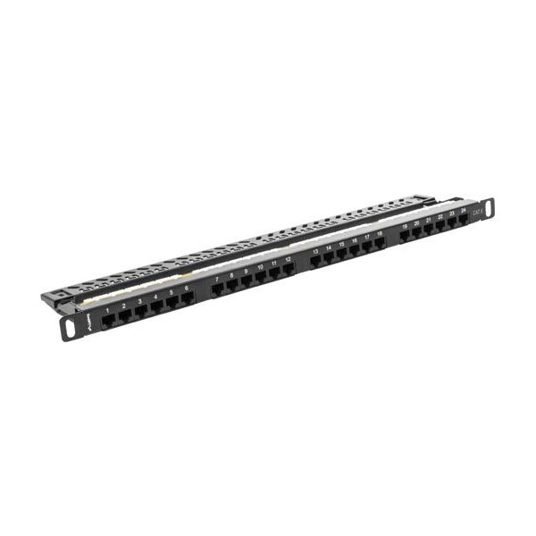 Lanberg Patch panel 0.5U 19" 24x RJ-45 Cat.6 Black (PPU6-0024-B) 1020338 5901969404142
