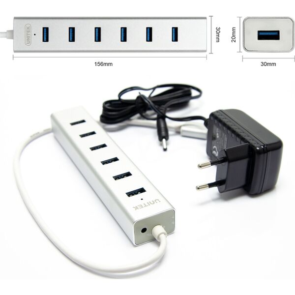 USB HUB Unitek 7x USB-A 3.0 (Y-3090) 1047724 4894160017437