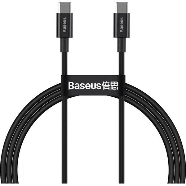 Kabel USB Baseus USB-C - USB-C 1 m Czarny (BSU2848BLK)