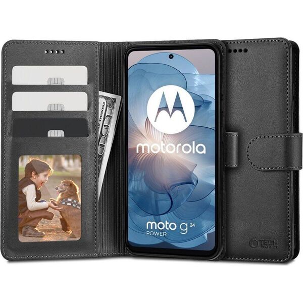 Tech-Protect Etui Tech-Protect Wallet Motorola Moto G24 / G24 Power / G04 Black