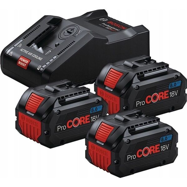 Wiertarka Bosch BOSCH BATTERY 18V 8.0Ah x3 + CHARGER GAL 18V-160 PROCORE ...