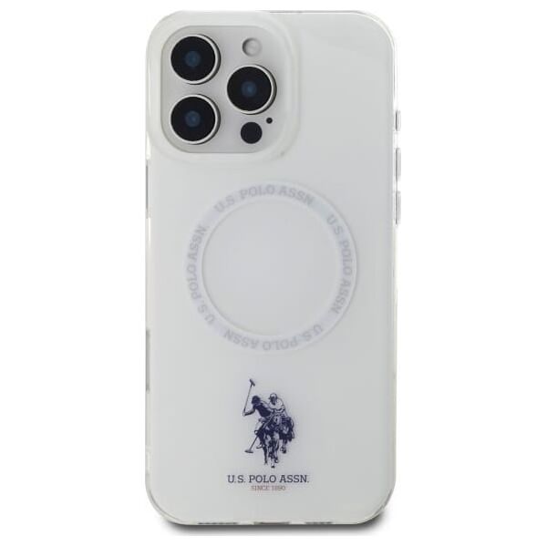 U.S. Polo Assn US Polo USHMP16LHOCLDPW iPhone 16 Pro 6.3" biały/white IML Ring MagSafe