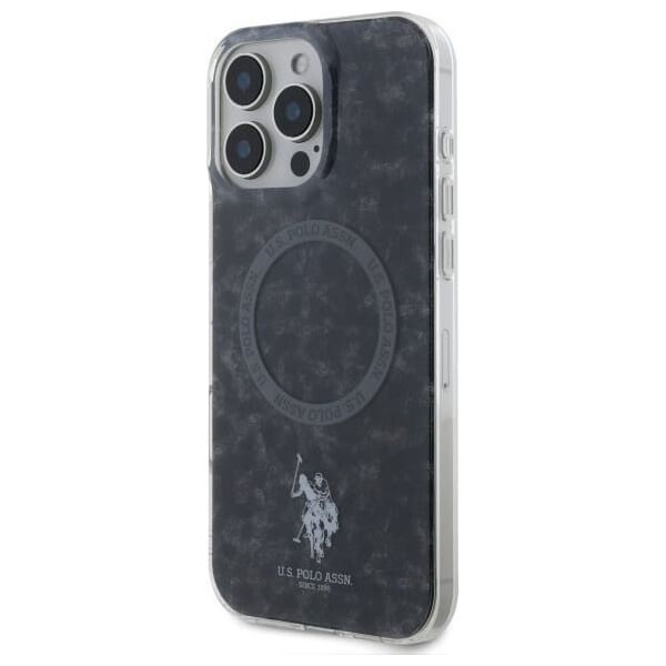 U.S. Polo Assn US Polo USHMP16XHOCLDPK iPhone 16 Pro Max 6.9" czarny/black IML Ring MagSafe