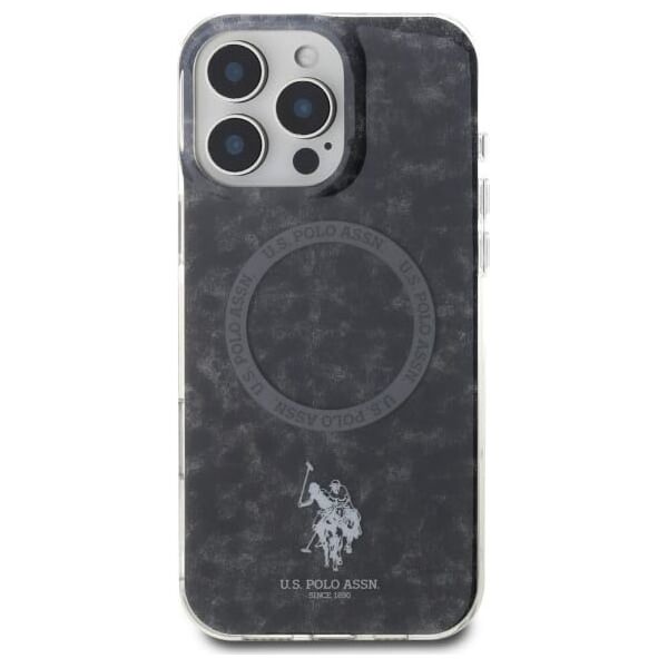 U.S. Polo Assn US Polo USHMP16XHOCLDPK iPhone 16 Pro Max 6.9" czarny/black IML Ring MagSafe